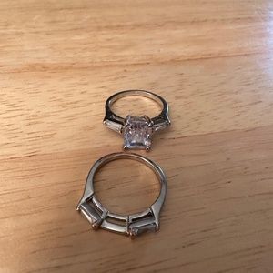 Silver wedding set